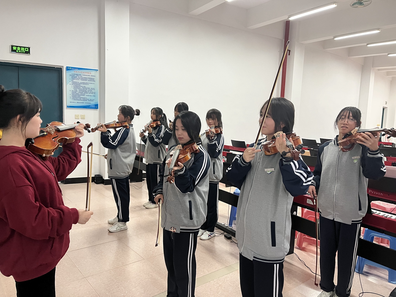 【弦乐团成立】福州第一技师学小提琴弦乐团成立(图3)